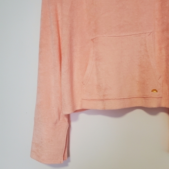 C&C California Peach Mesh and Terry cloth Crewneck Sweater - Picture 10 of 15